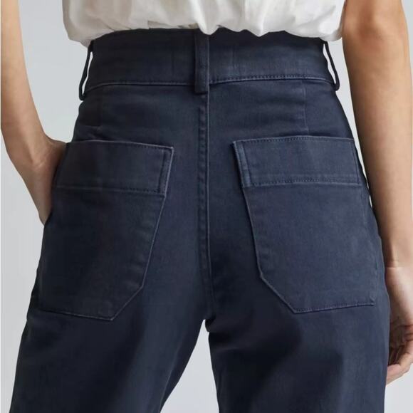 Everlane The Organic Straight-Leg Pant in True Navy 2 - Picture 3 of 8